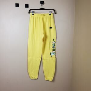 BSR By Samii Ryan Isn't It Lovely Daisy Print Joggers Yellow Size S